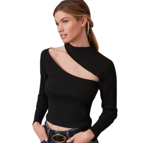 Anthropologie Tops - Anthropologie Cut Out Ribbed Top